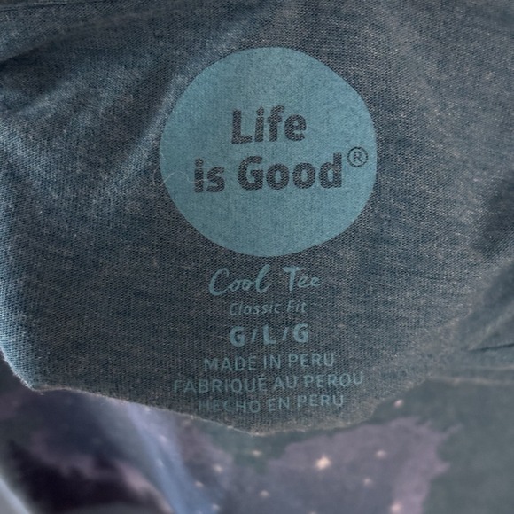Life Is Good Women's Large Star Struck Night Sky Long Sleeve Shirt Blue - Picture 3 of 6